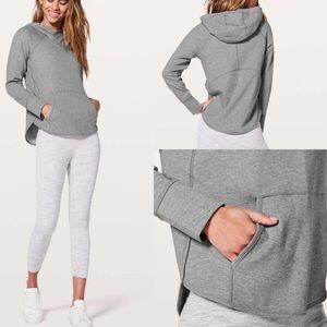 Lululemon Time Out Hoodie Heathered Bleached Coral / Heathered Medium Grey 6